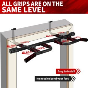 IRON AGE Pull Up Bar for Doorway : 2025 New Pullup Bar – Industrial Grade Steel, Hang & Go Training, Multi-Grip Horizontal Array
