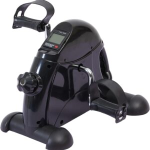 Pedal Exerciser Under Desk Bike Mini Exercise Bike for Leg and Arm Cycling Exercise Portable Peddler with LCD Display