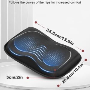 Rowing Machine Seat Cushion for The Concept 2 Rowing Machine with Extra Sports Headband, Memory Foam Row Machine Pad-Compatible with Concept 2 Rower, Recumbent Stationary Bike, Watter Rower