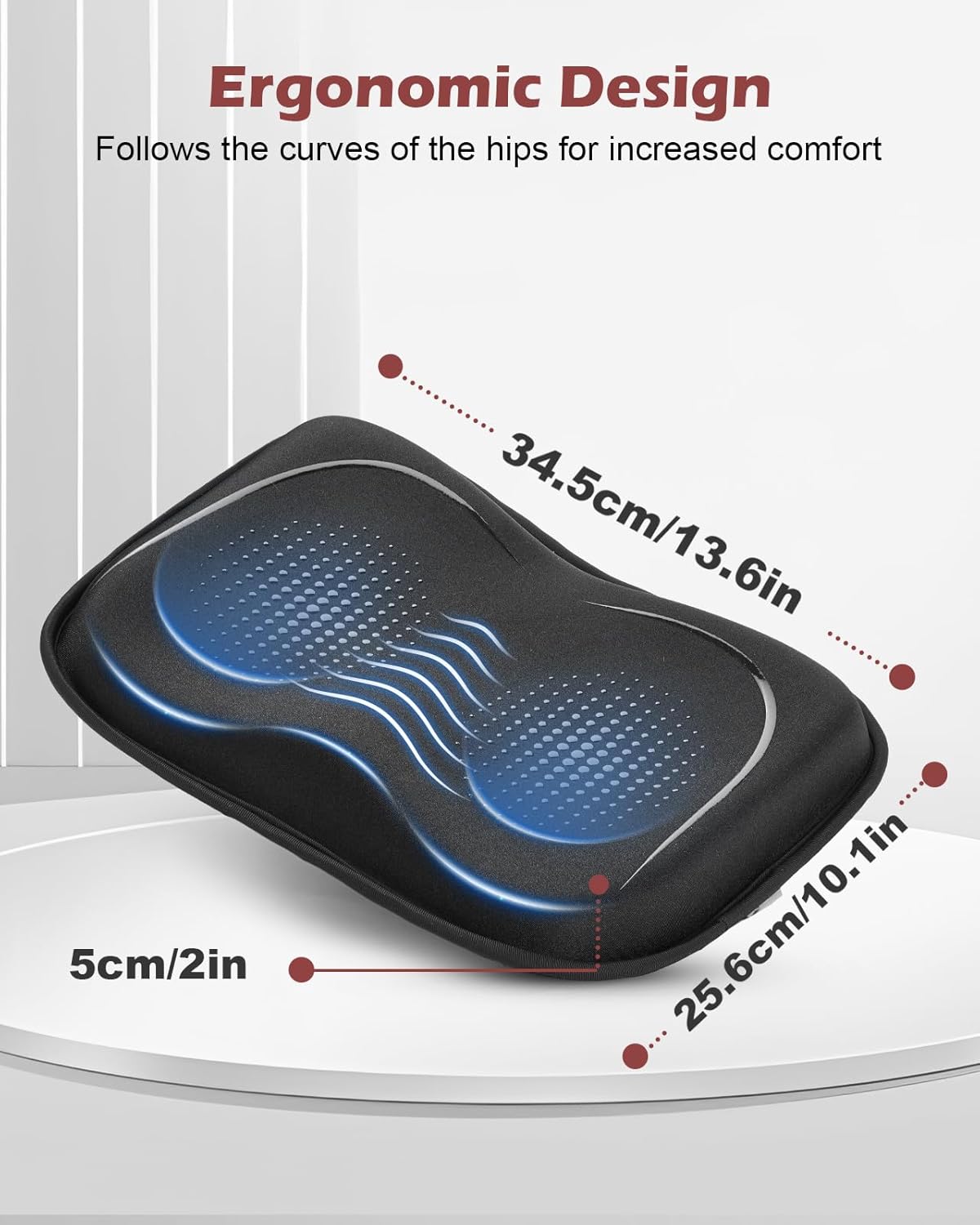 Rowing Machine Seat Cushion for The Concept 2 Rowing Machine with Extra Sports Headband, Memory Foam Row Machine Pad-Compatible with Concept 2 Rower, Recumbent Stationary Bike, Watter Rower - Image 2