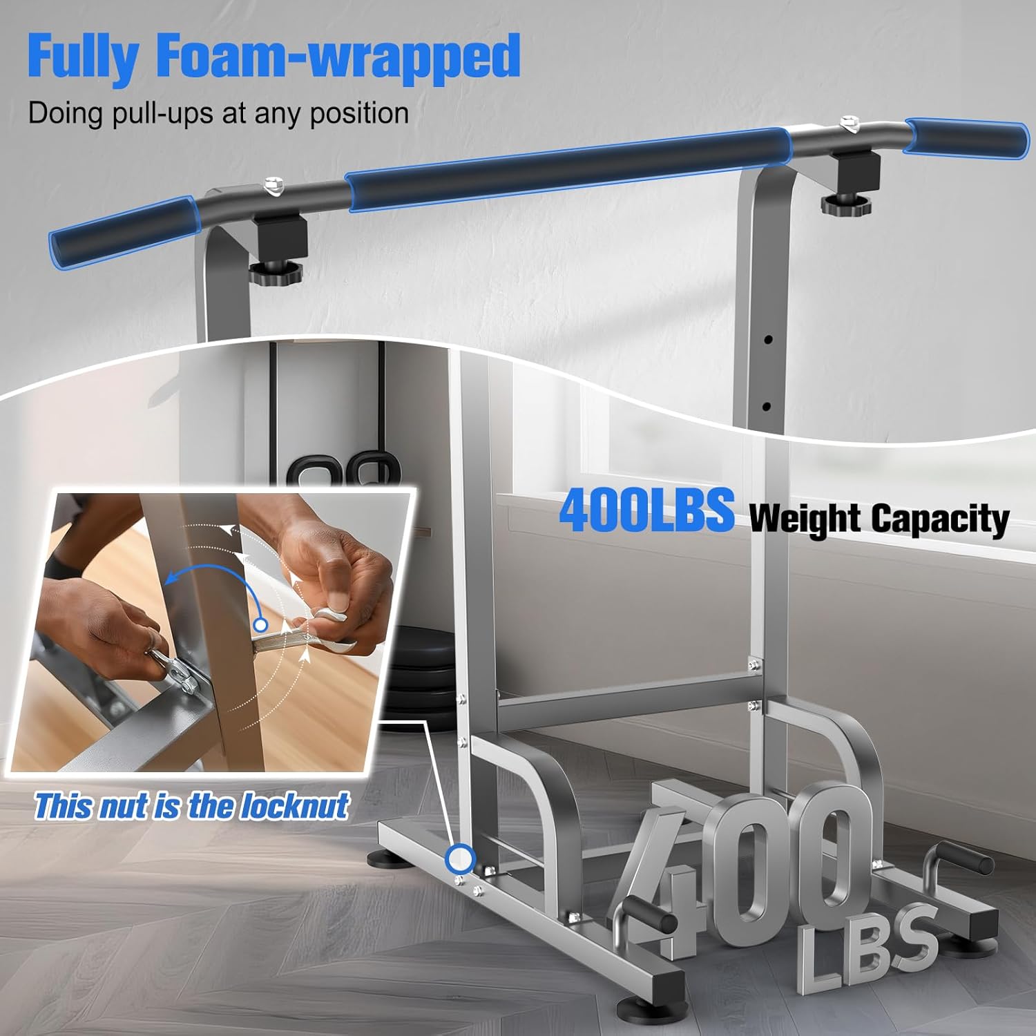 RELIFE REBUILD YOUR LIFE Power Tower Pull Up Bar Station Workout Dip Station for Home Gym Strength Training Fitness Equipment - Image 6