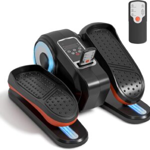 SogesGame Under Desk Elliptical Machine, Ellipse Leg Exerciser for Seniors, Portable Seated Pedal Exerciser with 12 Level Speeds, Manual & Auto Mode
