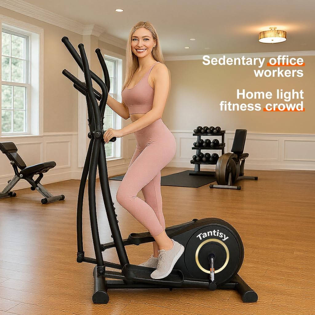 Elliptical Machine,Exercise for Home with 8-Level Resistance&Hyper-Quiet Magnetic Driving System & Pulse Rate Grips & APP Link,Easy and Movement &15.5IN Stride,400LBS Weight Capacity - Image 5