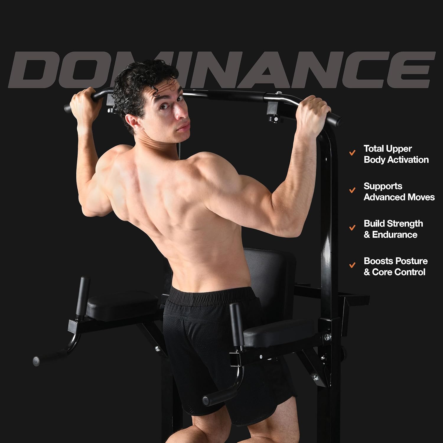 Pull Up Bar Free Standing - Power Tower, Multi-Functional Pullup Dip Station, Calisthenics Equipment Station For Home Gym - 440LBS Capacity, Height Adjustable, Durable, Heavy-Duty Strength Training For Men & Women To Build Muscle. - Image 7