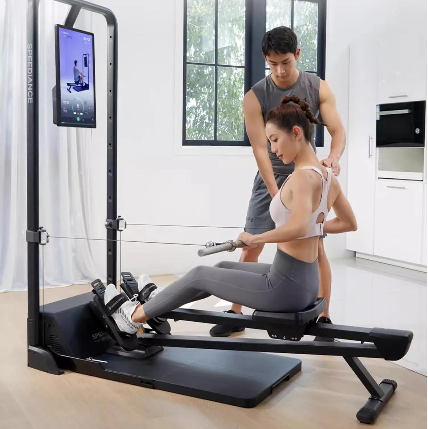 Rowing Bench, Rower Attachment for Gym Monster, Rowing Machine for Home Work Out, Adjustable Resistance Levels, Rowing Machine for Home Gym - Image 5
