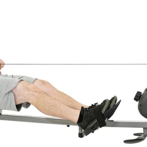 Sunny Health & Fitness Multi-Function Premium Magnetic Rowing Machine, Bicep Curls, Upward Rows, Seated Rows, Foldable Slide Rails, Digital Monitor, Optional Free SunnyFit App Connection