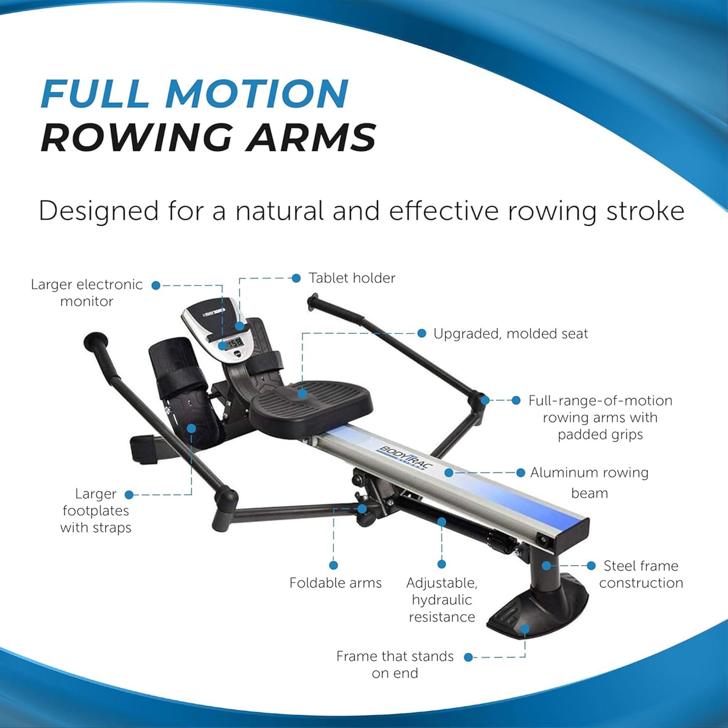 Stamina BodyTrac Glider Exercise Rowing Machine - Image 4