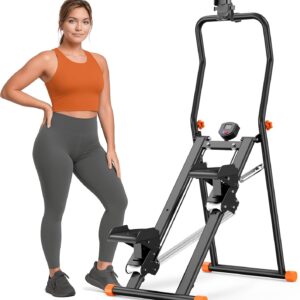 EPHESPORT 2.0 Stair Stepper for Home Gym, 3-Level Adjustable Resistance Vertical Climber Machine, Full-Body Cardio Workout Equipment with Adjustable Handlebar & Pedals, 90% Pre-Assembled Stair Climber