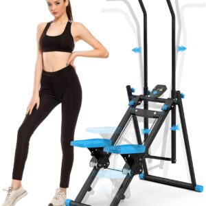 Stair Stepper for Home Gym, Vertical Stair Climber Cardio Exercise Machine for Full-Body Workout,Steppers for Exercise at Home Adjustable Handlebar & Pedals with 330LBS Loading Capacity