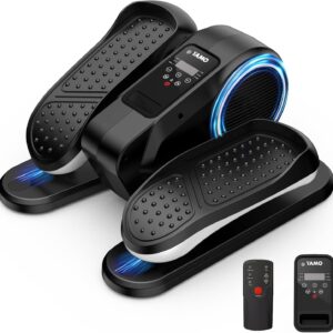 YAMO Under Desk Elliptical Machine Seated Ellipse Leg Exerciser for Seniors Fully Assembled Quiet Portable Elliptical Pedal Exerciser with Remote Control 12 Adjustable Speed Levels