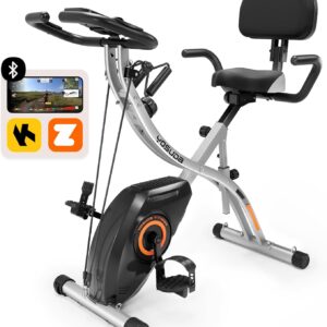 YOSUDA Folding Exercise Bike – Foldable Stationary Bike for Home Gym Workout