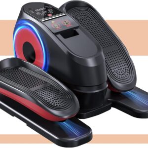 16 Levels Speed Under Desk Elliptical Machine, Electric Ellipse Leg Exerciser Pro As Seen On TV, Forward & Reverse Direction,Quiet and Fully Assembled, Upgraded Manual Safety Power Switch