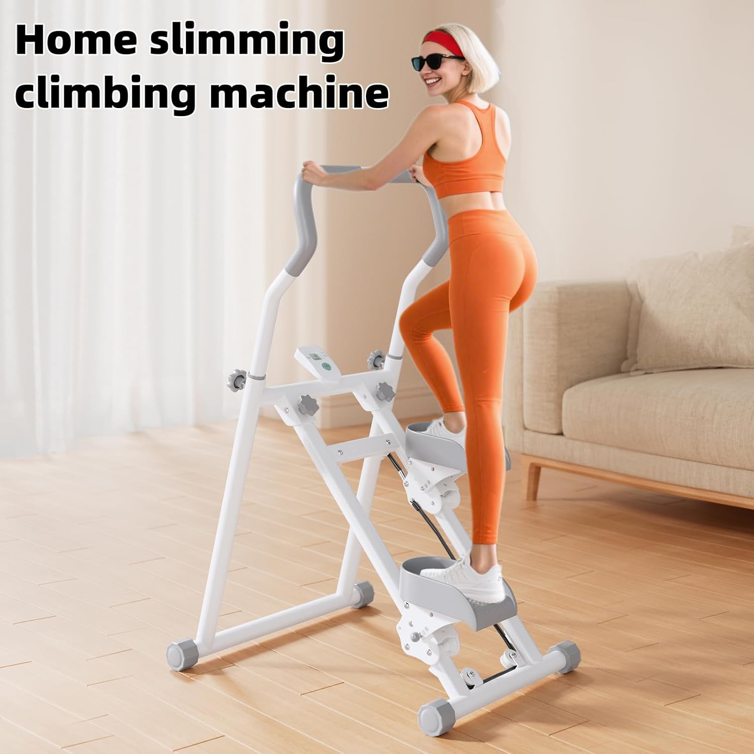 Adjustable Stair Stepper for Home Exercise, 3-in-1 Folding Cardio Step Machine with Handlebar & Oversized Pedals, 90% Pre-Assembled Stair Climber for Indoor Fitness - Image 9