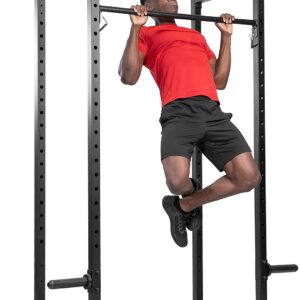 Sunny Health & Fitness Power Cage Squat Rack Upgrade Attachments, Dip Bar, Plate Bar Holder, Belt Squat, J Hook, Lat, Adapter, U Ring, Pull Up Bar, Landmine, Captain’s Chair, Tricep Rope For Home Gym