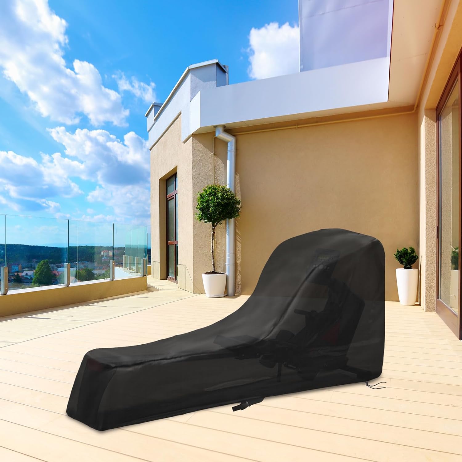 Rowing Machine Cover Concept 2 Rower Accessories Waterproof Dustproof Fitness Equipment Cover Fit for Concept 2 Rowing Machine 95" L x 24" W x 40" H Black - Image 8