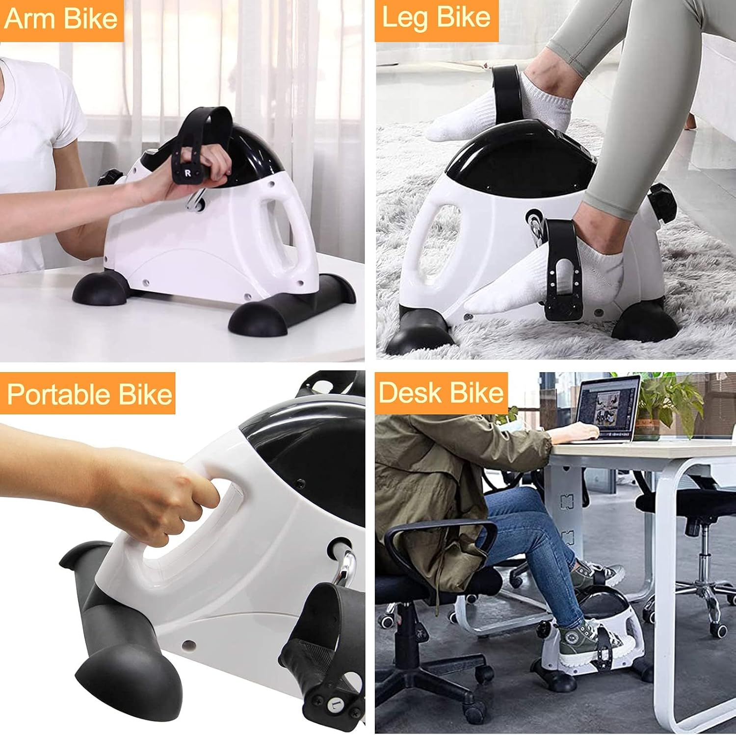 MOMODA Under Desk Bike Pedal Exerciser Mini Bike for Leg/Arm Bike Mini Peddler with LCD Display for Home/Office - Image 6