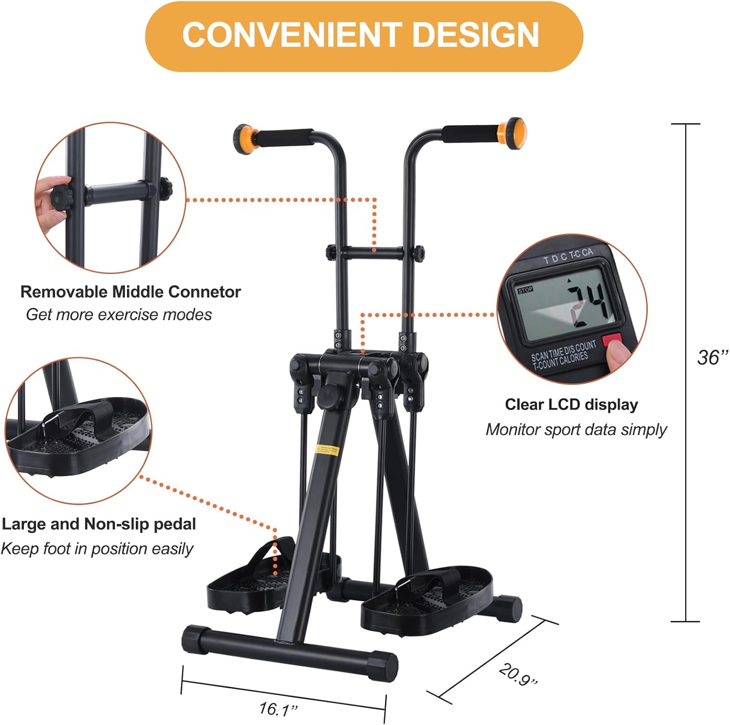 Pedal Exerciser Bike for Seniors, Hand Arm Leg and Knee Physical Therapy Exercise Equipment, Elderly Recovery Home Exercise Bike for Total Body, Upper and Lower Limb Trainer - Image 4