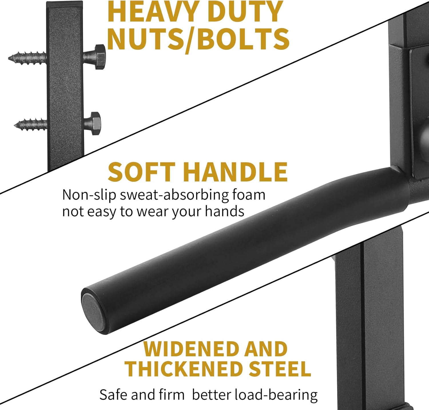 Fitarc Joist Mount Pull Up Bar, Chin Up Bar Ceiling Mount, Heavy Duty, Workout for Home Gym, 42 inch Wide -Patent Pending - Image 3