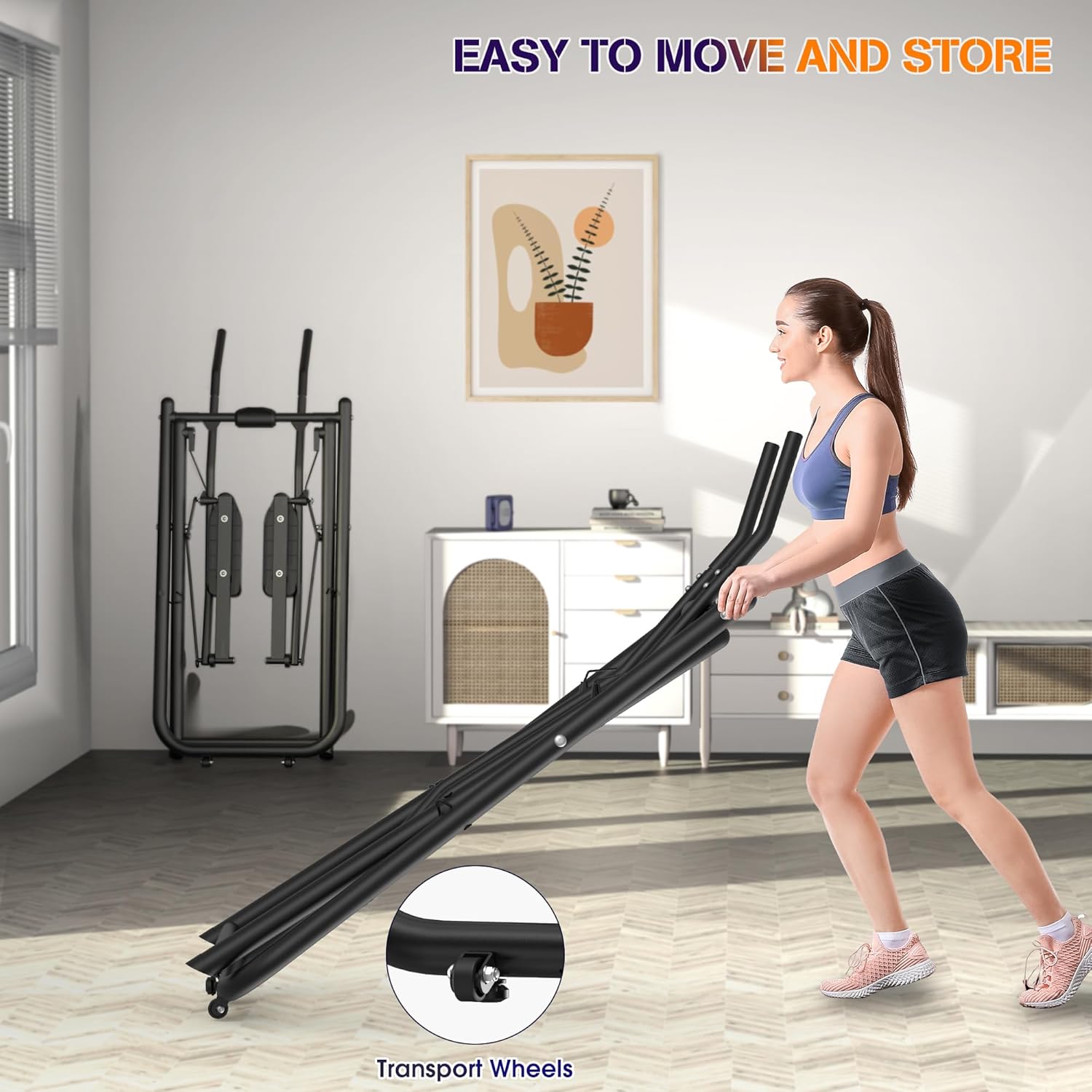 Air Walk Elliptical Glider Machine,Ellipse Machine for Home Cross-Training Arm/Leg Cardio Workout Equipment,Fully Assembled Low-Impact Design for Home Gym,600LBS Loading Capacity-New Version - Image 5