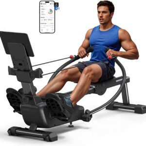 MERACH Sculls Rowing Machines for Home, Magnetic Rowing Machine with 16-Level, Simulate Real Row, Ultra-Quiet Rower, MERACH App and 1000+ Champion Coaching Course & Games
