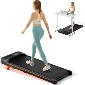 Walking Pad, Under Desk Treadmill with Incline for Home Office 2.5HP Portable Walking Treadmill with 265 Lbs Weight Capacity Walking Machine, Remote Control, LED Display