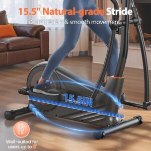 Niceday Elliptical Machine, Elliptical Exercise Machine for Home with Hyper-Quiet Magnetic Driving System, Elliptical Trainer with 15.5IN-20IN Stride, 16 Resistance Levels, 500LBS Loading Capacity
