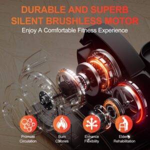 Under Desk Elliptical Machine, Ellipse Leg Exerciser Electric as Seen on TV for Seniors with Remote Control & 10 Adjustable Speeds,Quiet & Portable Mini Seated Pedal Exerciser
