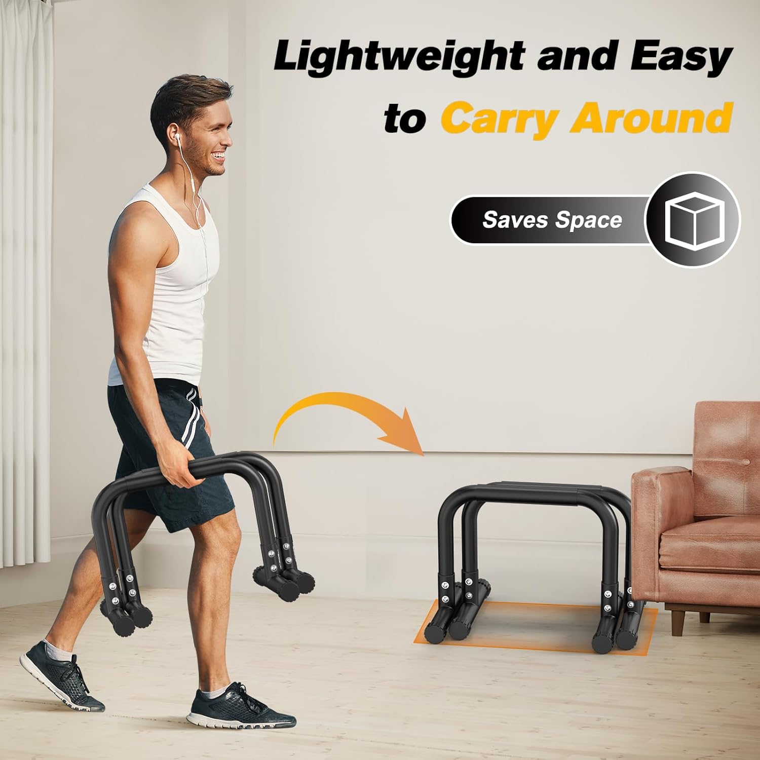 RELIFE REBUILD YOUR LIFE Dip Station Functional Heavy Duty Dip Stands Fitness Workout Dip bar Station Stabilizer Parallette Push Up Stand - Image 5