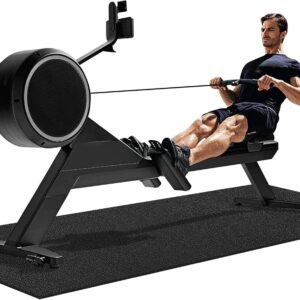 Treadmill Mat, 5’x2.5’/5.6’x2’/6.5’x3’/8’x3′,6mm Thickness Exercise Equipment Mat for Carpet Hardwood Floors, Compatible with Walking Pad,Spin Bike,Elliptical Trainer,Rowing Machine