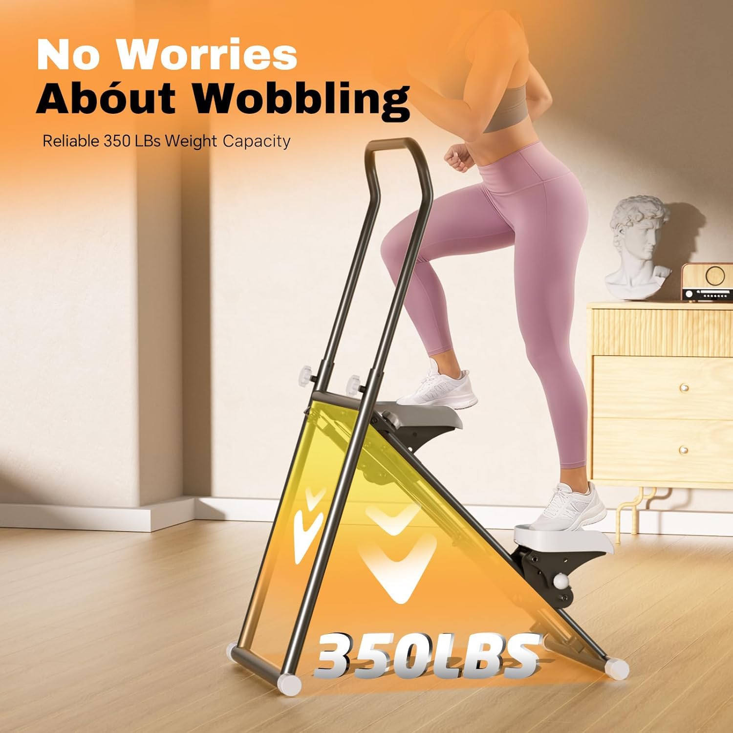 Stair Stepper for Home Gym,Folding Vertical Climber Cardio Exercise Machine,Stair Climber for Full Body Workout with Adjustable Handlebar for Women & Men - Image 5