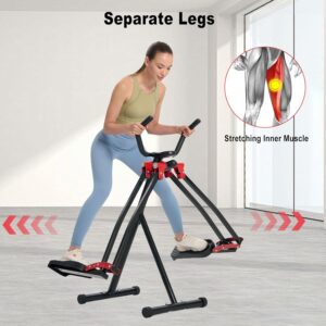HOTWAVE Air Walker Exercise Machine, Home Space Walker Aerobic Stepper, Foldable Elliptical for Small Spaces – Cross Trainer Glider Exercise Machine for Men and Women Fitness Equipment