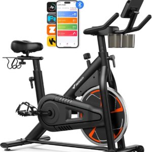 MERACH Indoor Cycling Bike, Exercise Bike for Home with Magnetic, Bluetooth Stationary Bike with APP Data Tracking, and Tablet Holder