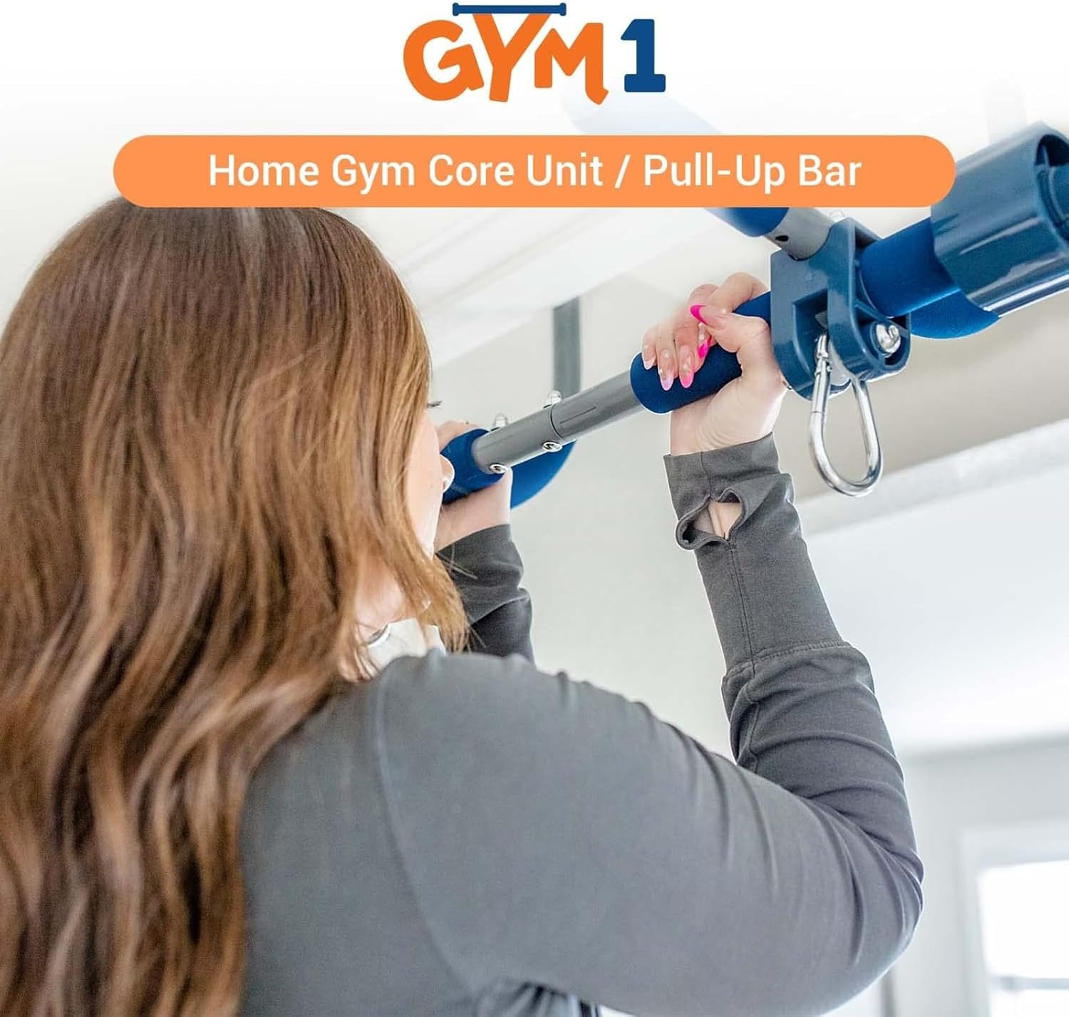 Gym1 Pull Up Bar for Doorway | Door Frame | No Screws Installation for Upper Body Fitness Workout at Home Gym | Made from Professional-Grade Steel - Image 2