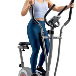 Sunny Health & Fitness Essential Smart 2-in-1 Cross Trainer Elliptical Bike, Magnetic Training Machine for Adult/Seniors Home Gym Cardio Exercises, Free SunnyFit App Bluetooth Connection – SF-E322004