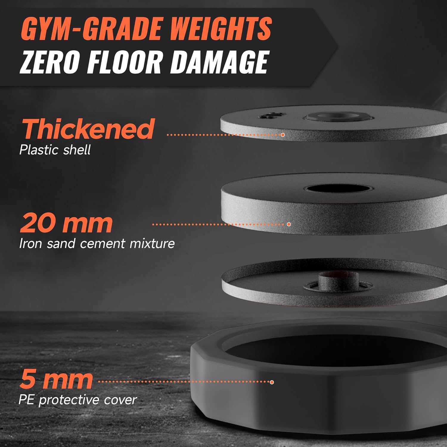 Adjustable Dumbbell Set (25/45/65lb) | Double Reinforced Locking | 5-in-1 Free Gym Weights Used as Barbell, Kettlebells, Push up Stand for Home Men Women - Image 3