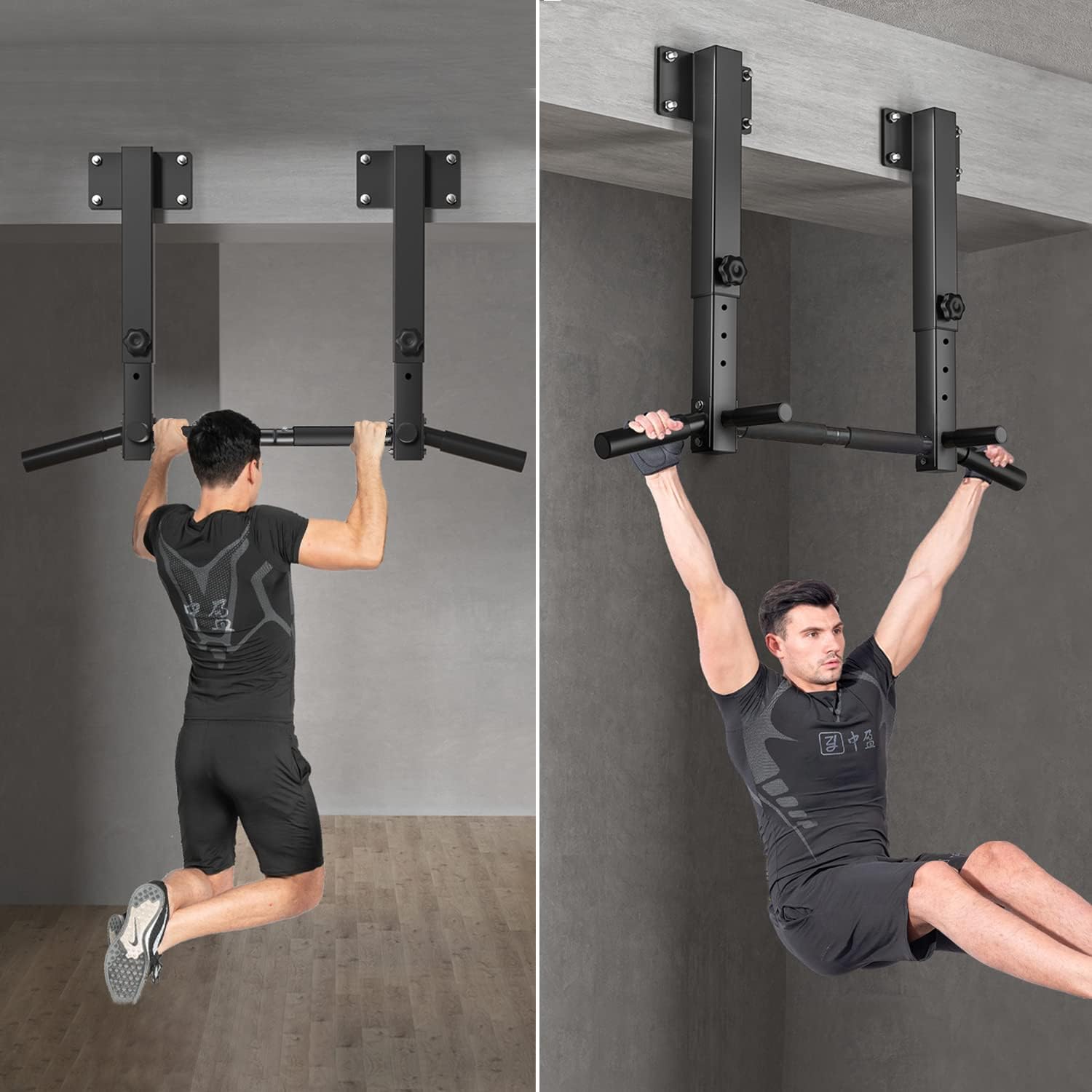 Wall Mount Pull Up Bar, Joist Mount Pull Up Bar, Beam and Rafter Mounted Chin Up Bar for Home Gym With Wood Mount and Wall Mount Screws - Image 3