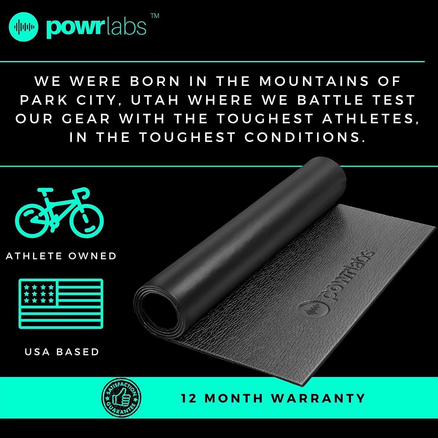 Powr Labs Bike Mat Compatible with Peloton, Treadmill, Exercise Equipment, Elliptical, Walking Pad, Indoor Bike Trainers, Home Gym Workout - Protects Hardwood Floors and Carpet - Image 7
