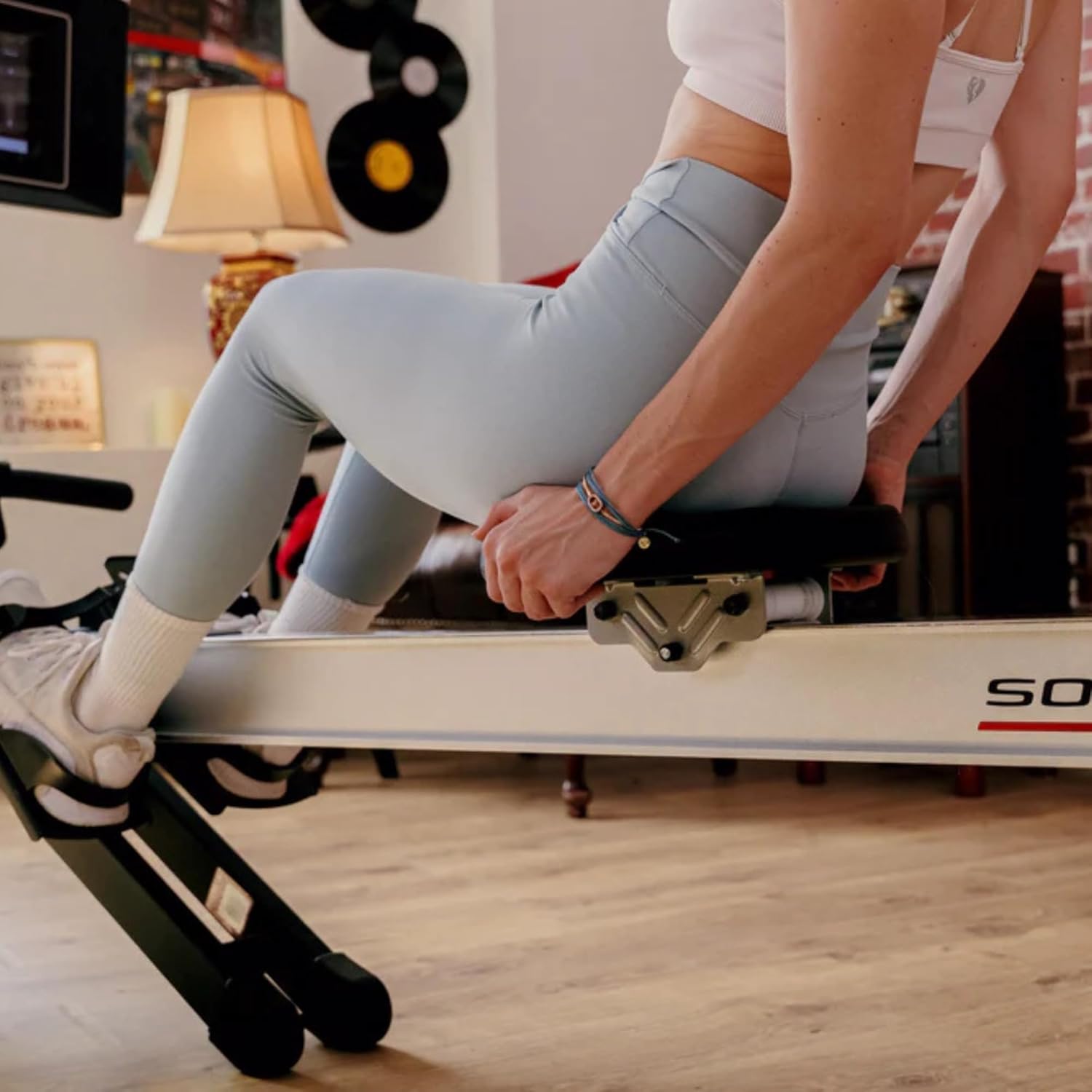 New 2023 Rowing Machine, SR550 Sole Fitness Rower, Foldable Rowing Machines for Home Use, Bluetooth, Touch Screen, Heart Monitoring, Air & Magnetic Resistance Row Machine, Rowers for at Home Exercise - Image 7