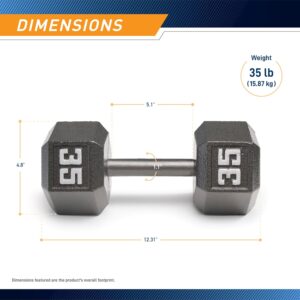 Marcy Cast Iron Hex Dumbbells Collection – Available size from 3-lb to 100-lb, SOLD INDIVIDUALLY