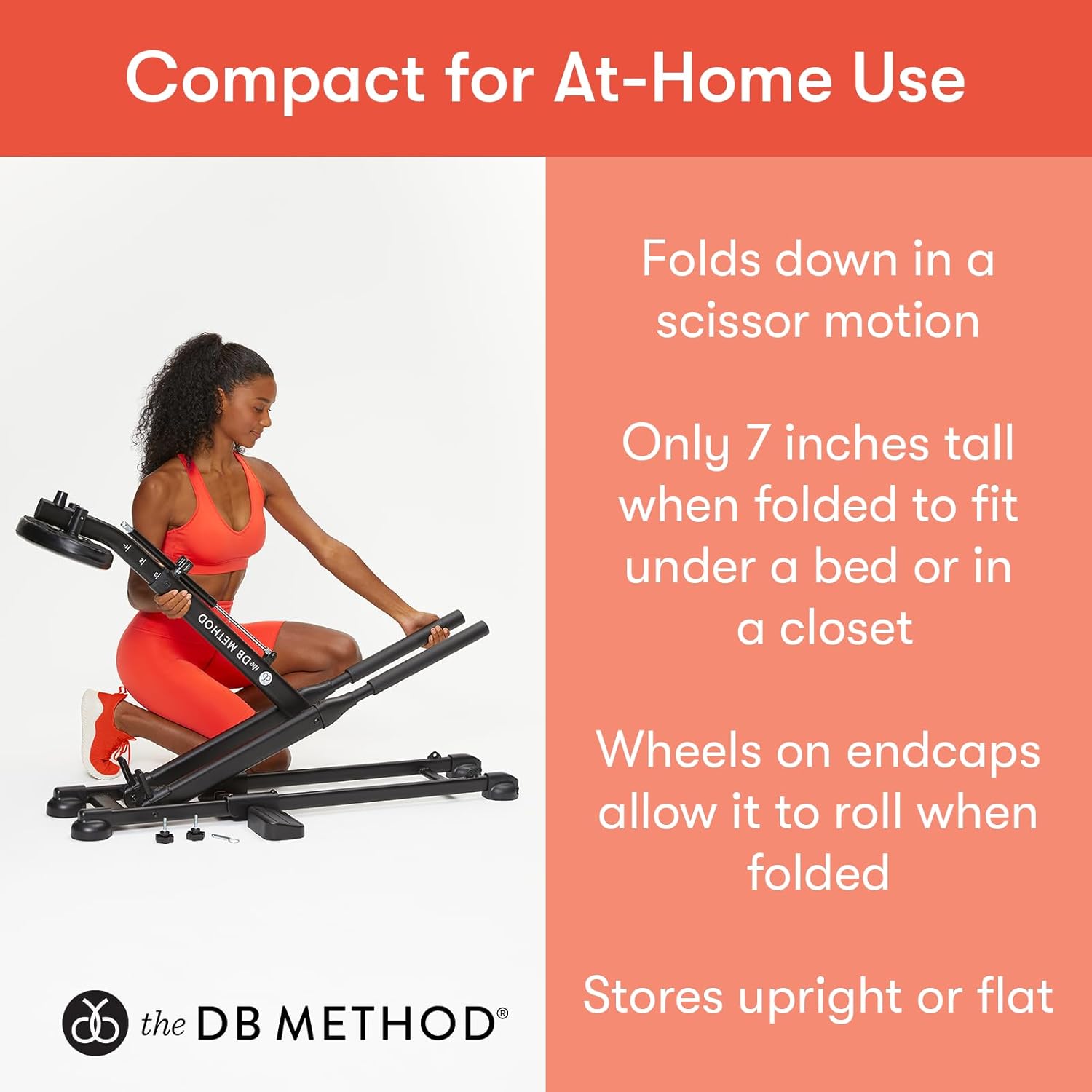 The DB Method Squat Machine, Workout Equipment for Home Gym, Exercise Leg and Glutes, Low Impact Lower Body Fitness Workouts, Training for Total-Body, Easy Setup, Foldable for Storage - Image 5