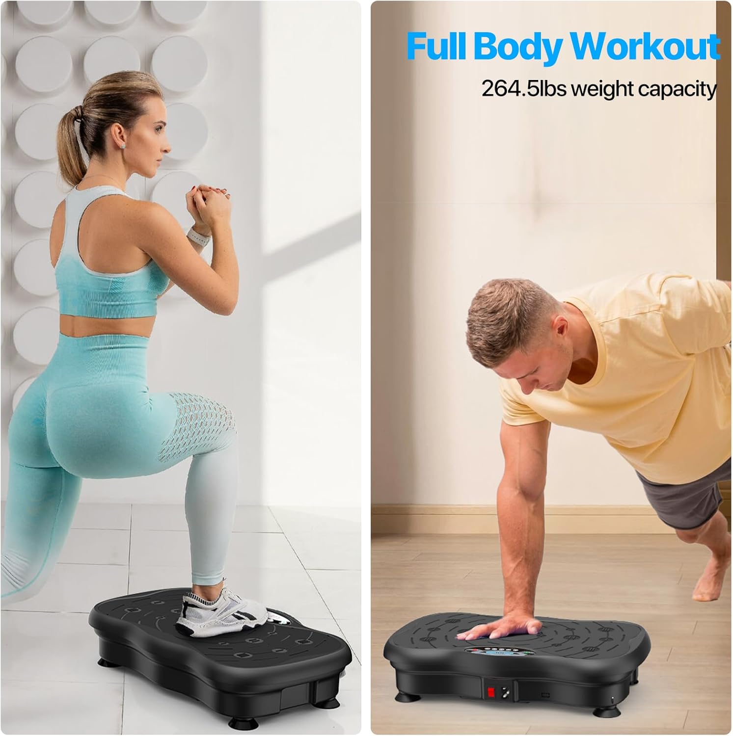 Vibration Plate Exercise Machine for Lymphatic Drainage Weight Loss, Whole Body Workout Vibration Fitness Platform ,Home Training Equipment ,Sport Gym for Weight Loss Fat Burner for Women Men - Image 5