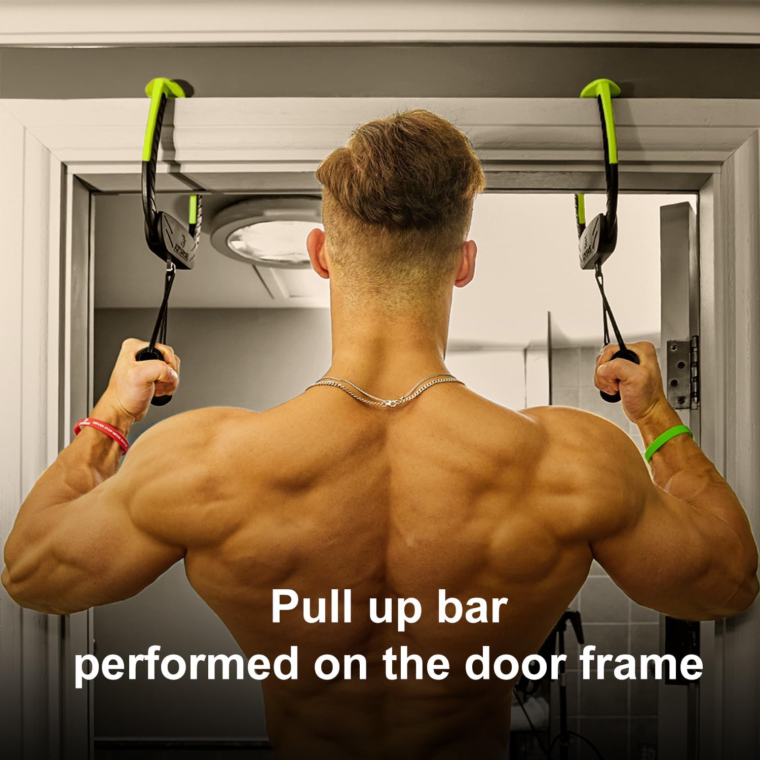 Portable Pull Up Bar for Doorway,Adjustable Home Gym Equipment, No Screws Installation, 250lbs Weight Capacity, Dual Handle Design for Pull-Ups,Chin-Up Core Training - Image 2