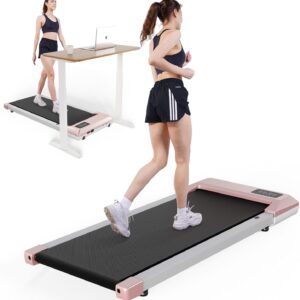 Walking Pad Treadmills for Home Office, Under Desk Walk Mat with APP and Remote Control, 3 in 1 Portable Exercise Equipment, Compact Jogging Running Machine for Small Space, 250 Lbs Capacity