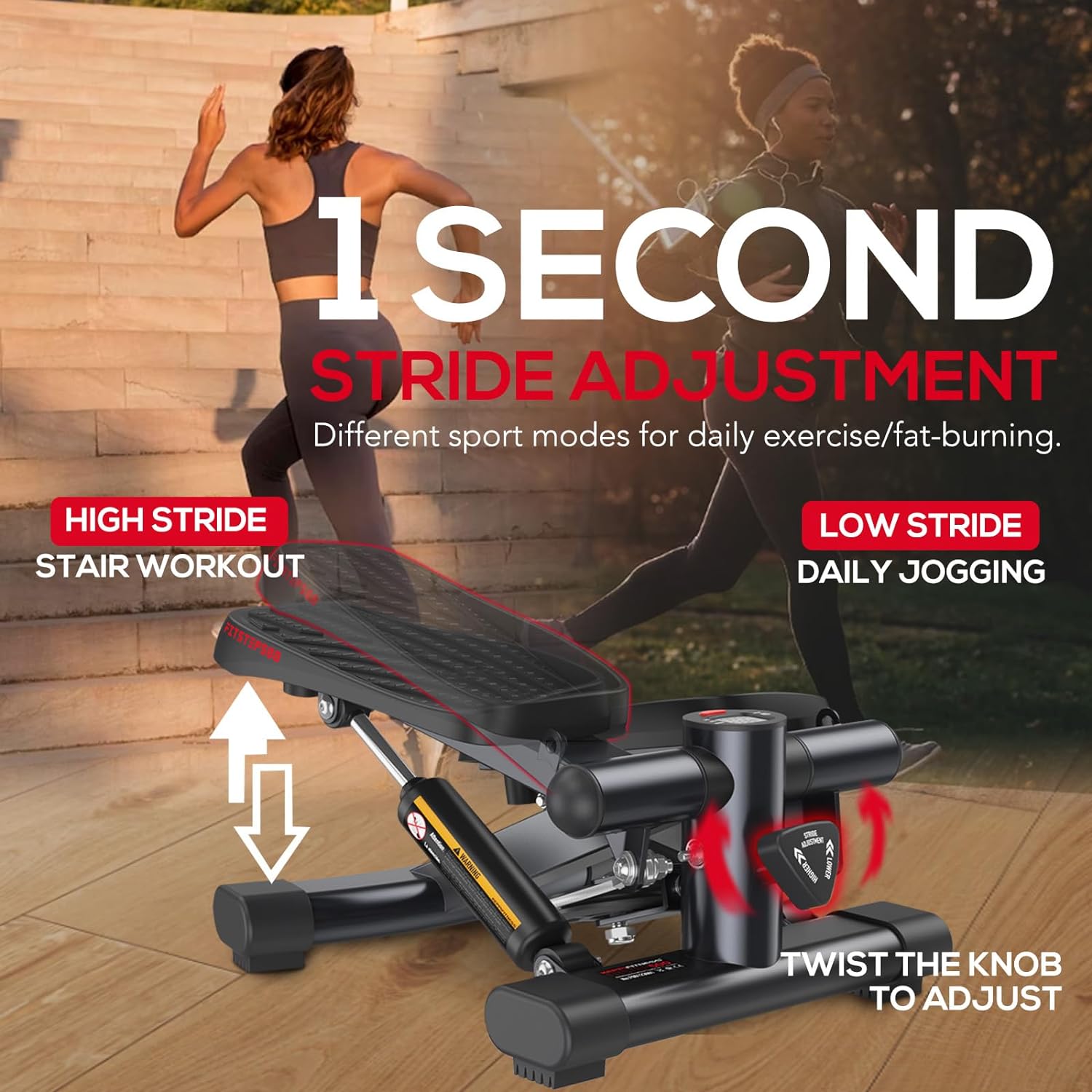 KeppiFitness Steppers for Exercise at Home, Stair Stepper with Resistance Bands for Home Cardio Exercise - FITSTEP Series - Image 6