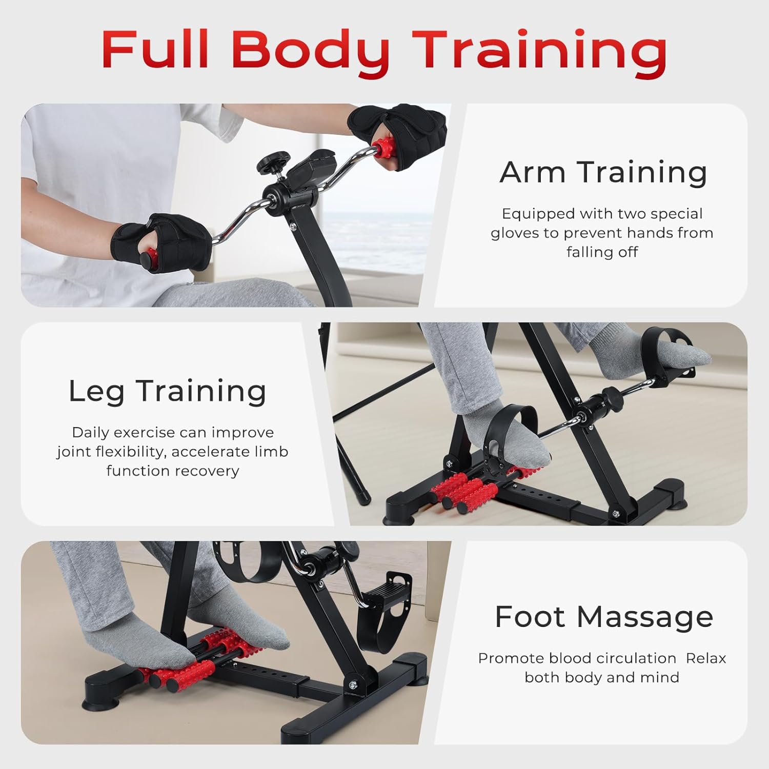 Adjustable Pedal Exerciser Bike for Seniors - Hand Arm Leg and Knee Therapy, Stroke Recovery, Portable Fitness Equipment for Total Body Workout - Great Gift for Elderly Rehab - Image 4