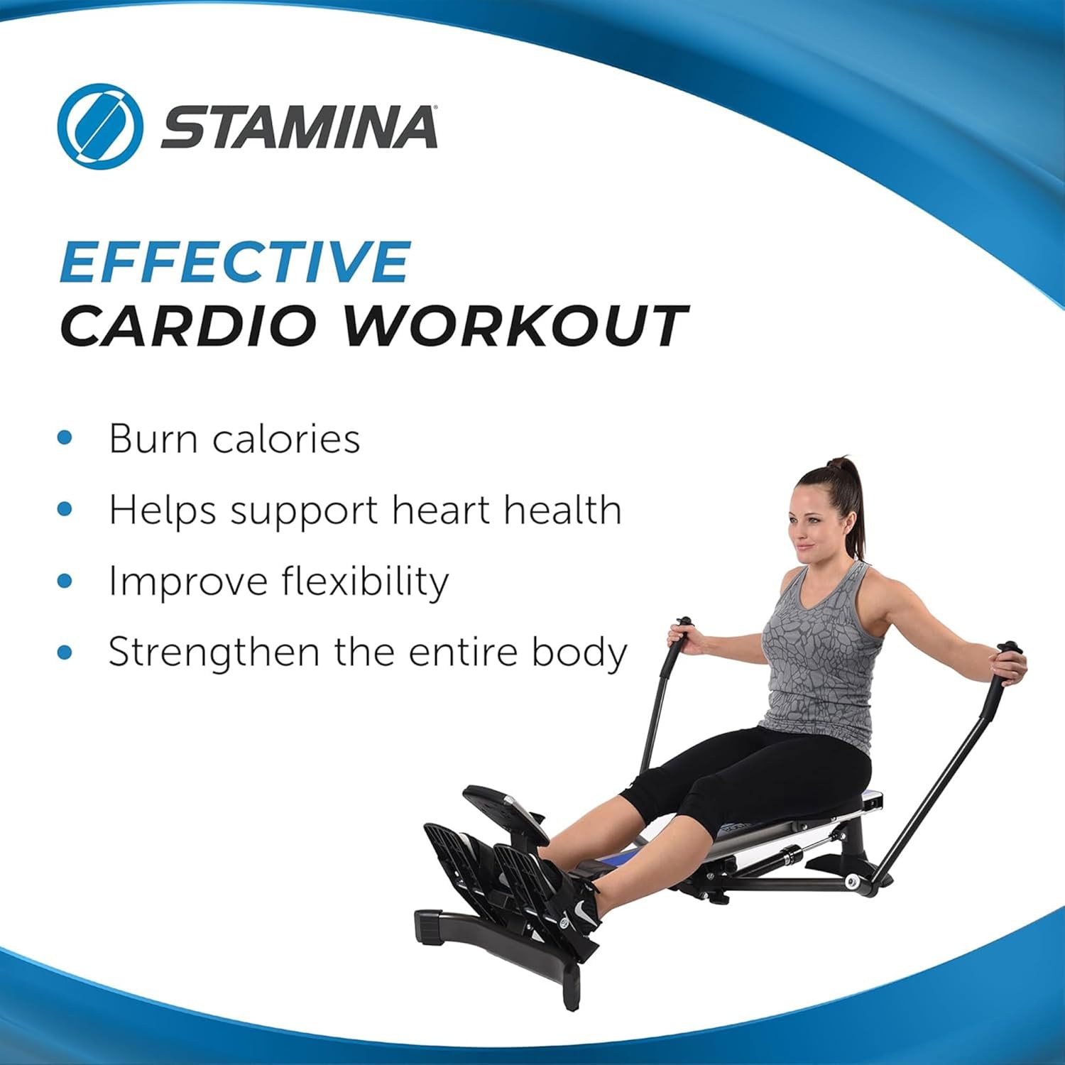 Stamina BodyTrac Glider Exercise Rowing Machine - Image 3