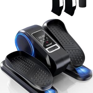 Under Desk Elliptical Machine, Ellipse Leg Exerciser for Seniors with 12 Adjustable Speed, Quiet & Portable Electric Machine Seated Pedal Exerciser with Remote Control for Home