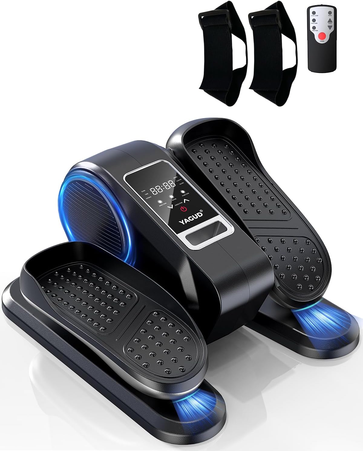 Under Desk Elliptical Machine, Ellipse Leg Exerciser for Seniors with 12 Adjustable Speed, Quiet & Portable Electric Machine Seated Pedal Exerciser with Remote Control for Home