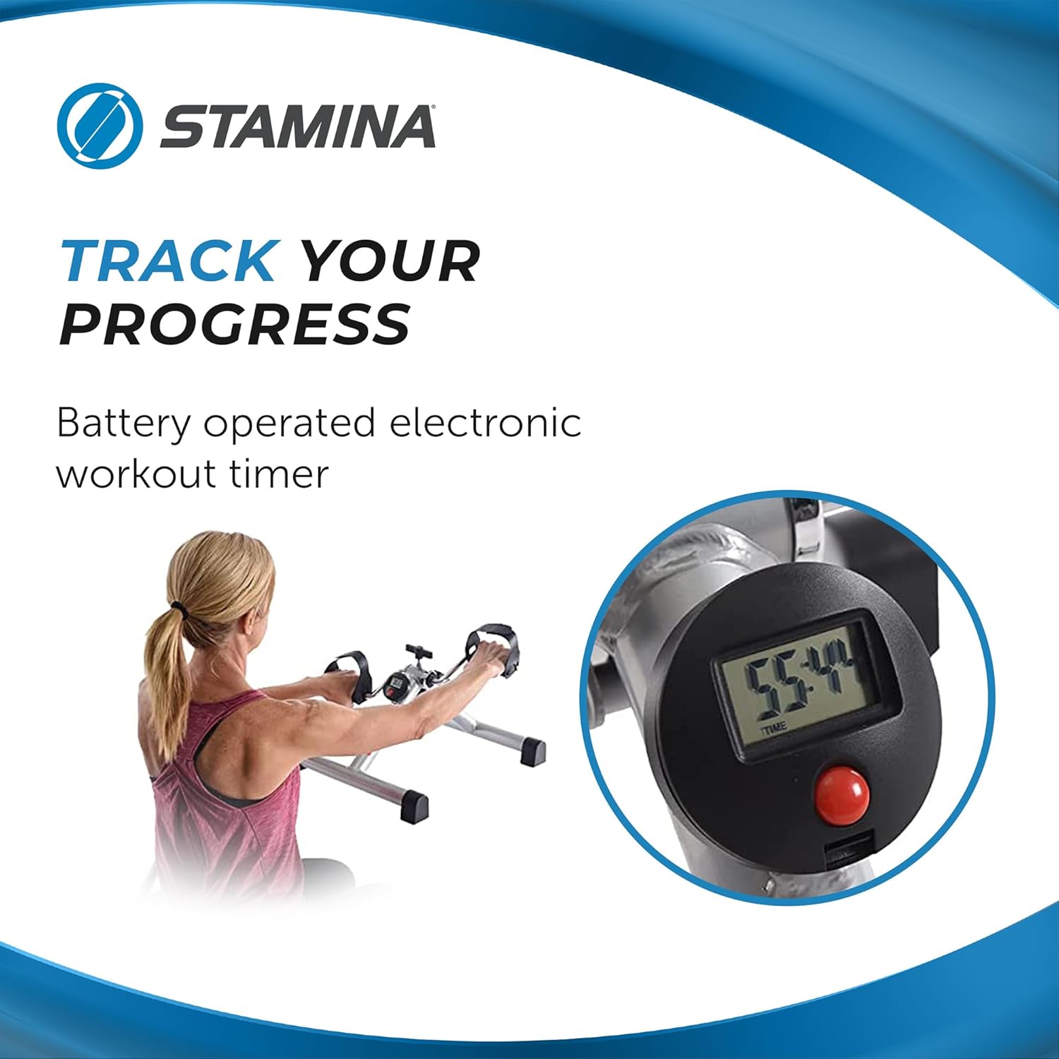 Stamina InStride Cycle XL - Folding Cycle Pedal Exerciser - Fitness Bike with Smart Workout App for Seated Exercise - Foldable Exercise Bike for Home Workout - Image 6