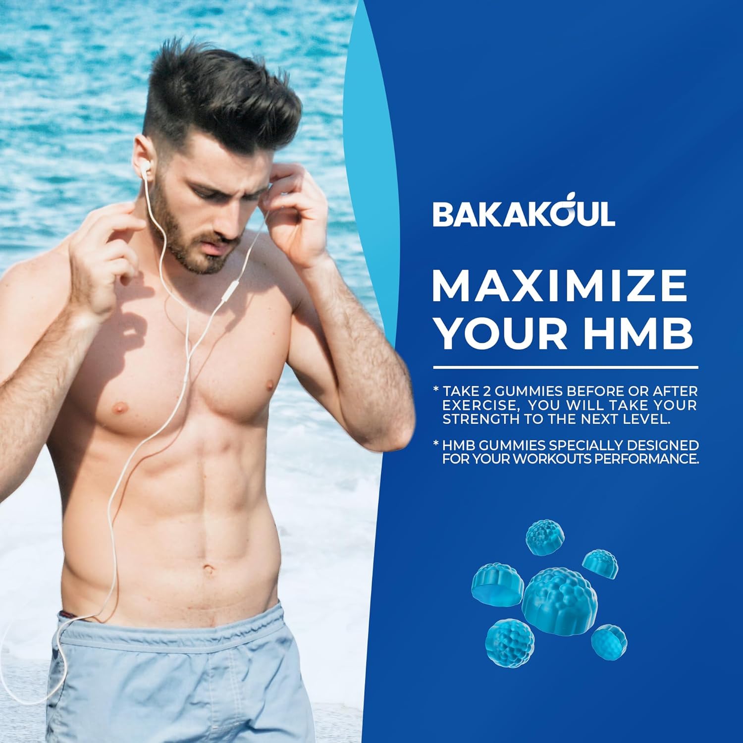 HMB and L-Leucine Gummies, HMB and Leucine Supplement Supports Muscle Fast Workout Support, HMB and Leucine Amino Acid for Men & Women, Sugar Free, Non-GMO, 120 Counts - Image 7
